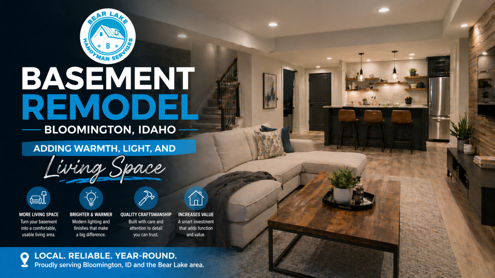 basement remodel bear lake idaho