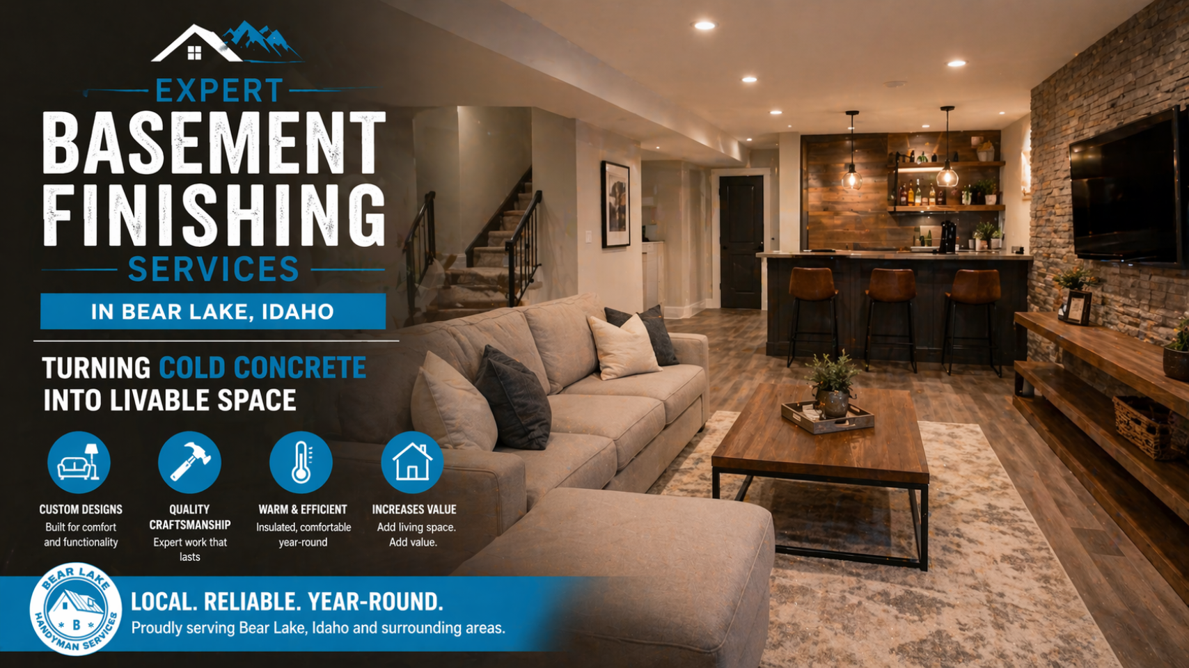 basement remodel bear lake idaho