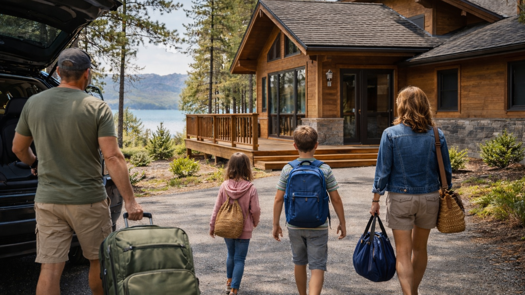 cabin maintenance bear lake idaho rental ready cabin exterior clean driveway and guest arrival scene