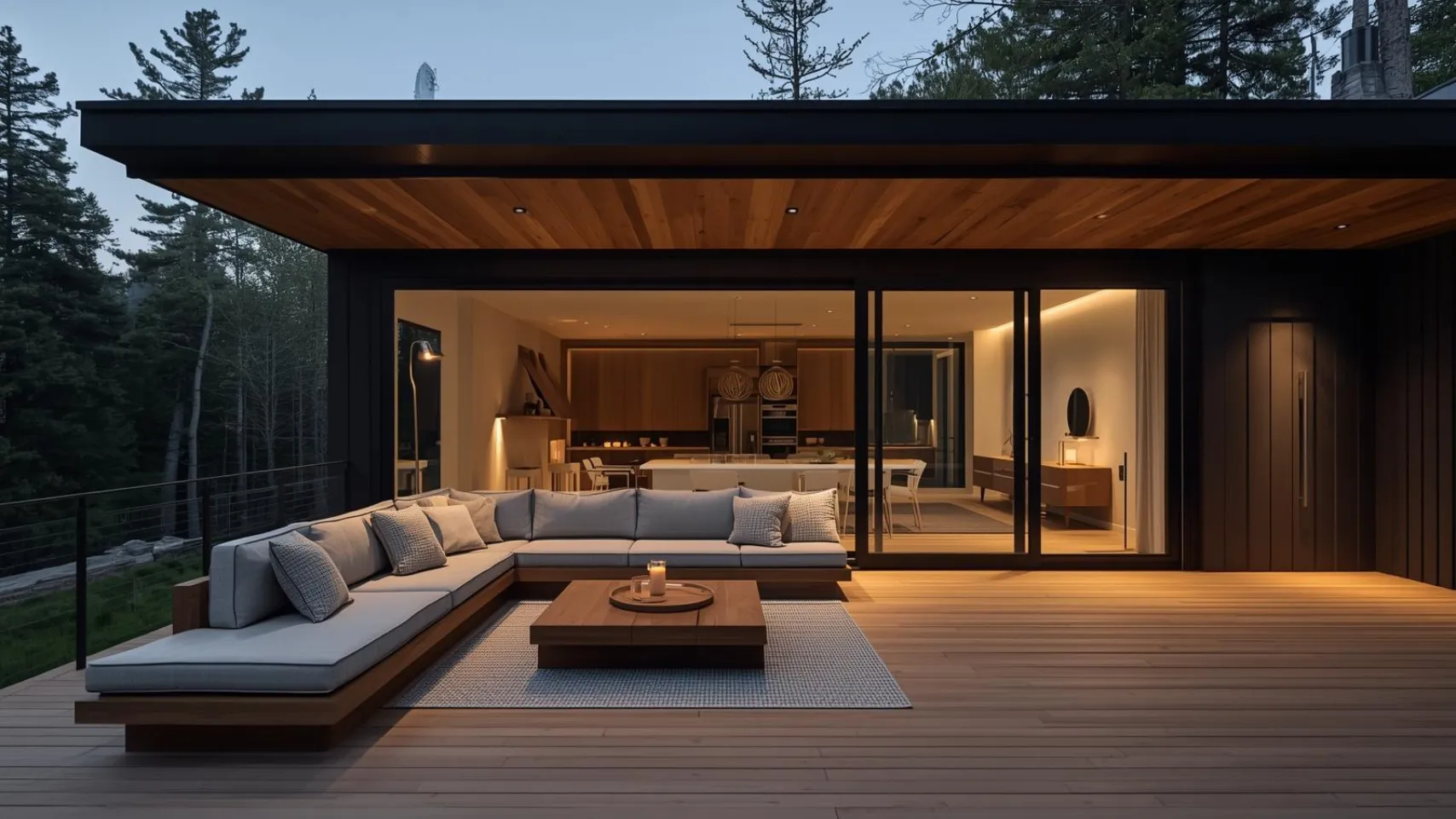 modern cabin deck design bear lake idaho showing outdoor living space and high quality deck installation